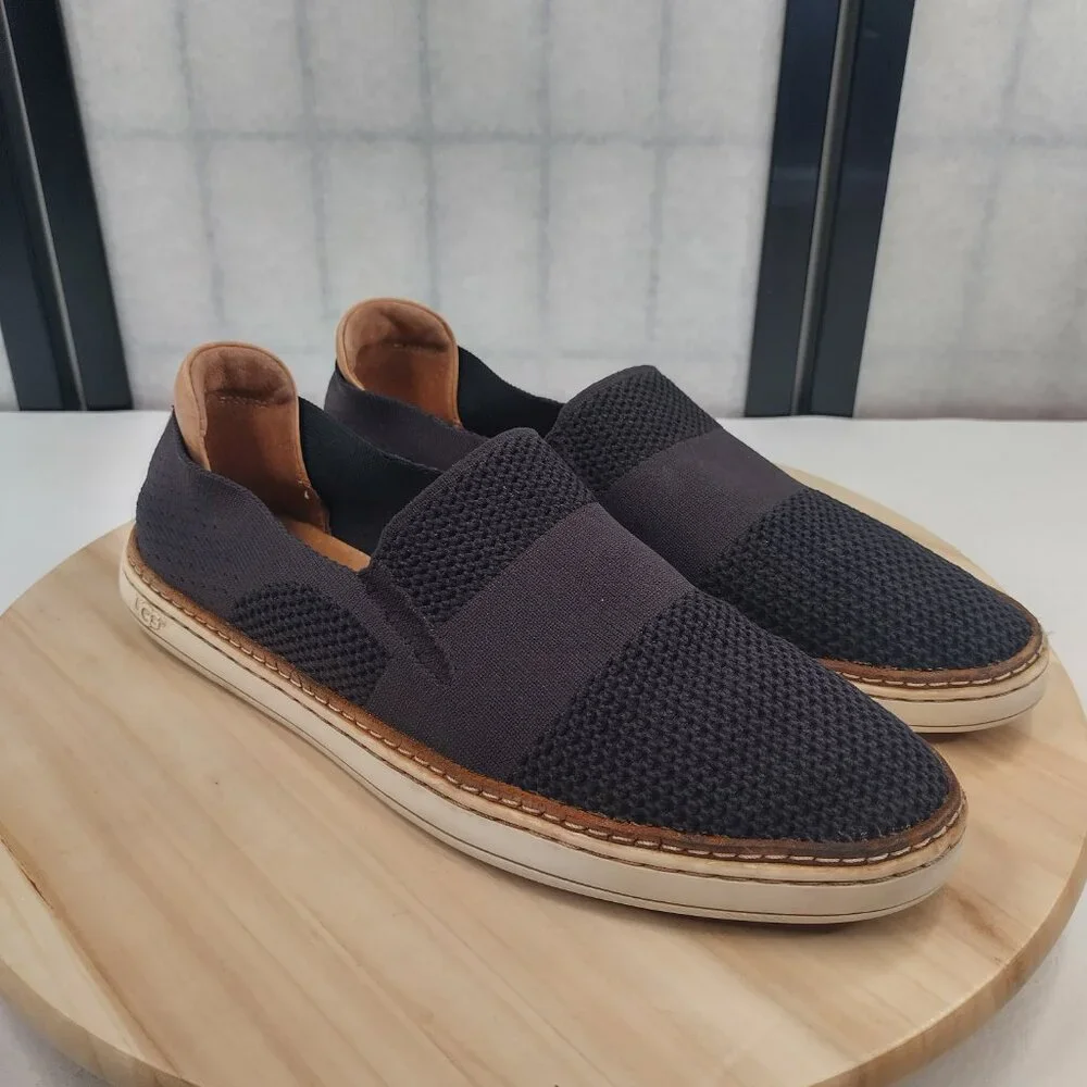 UGG Sammy Slip On Trainer Black Knit Elastic Casual Shoes Women US 12